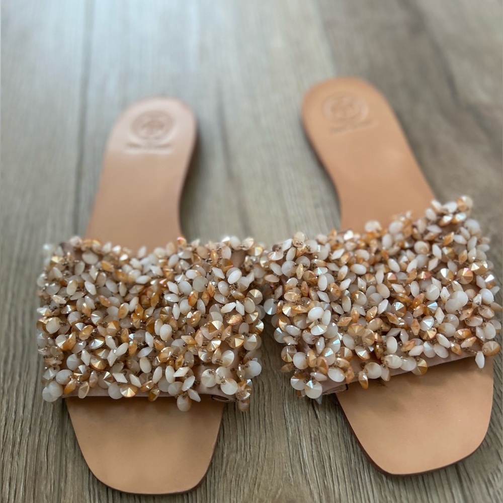 Tory Burch - Women's Logan Embellished Slide Sandals